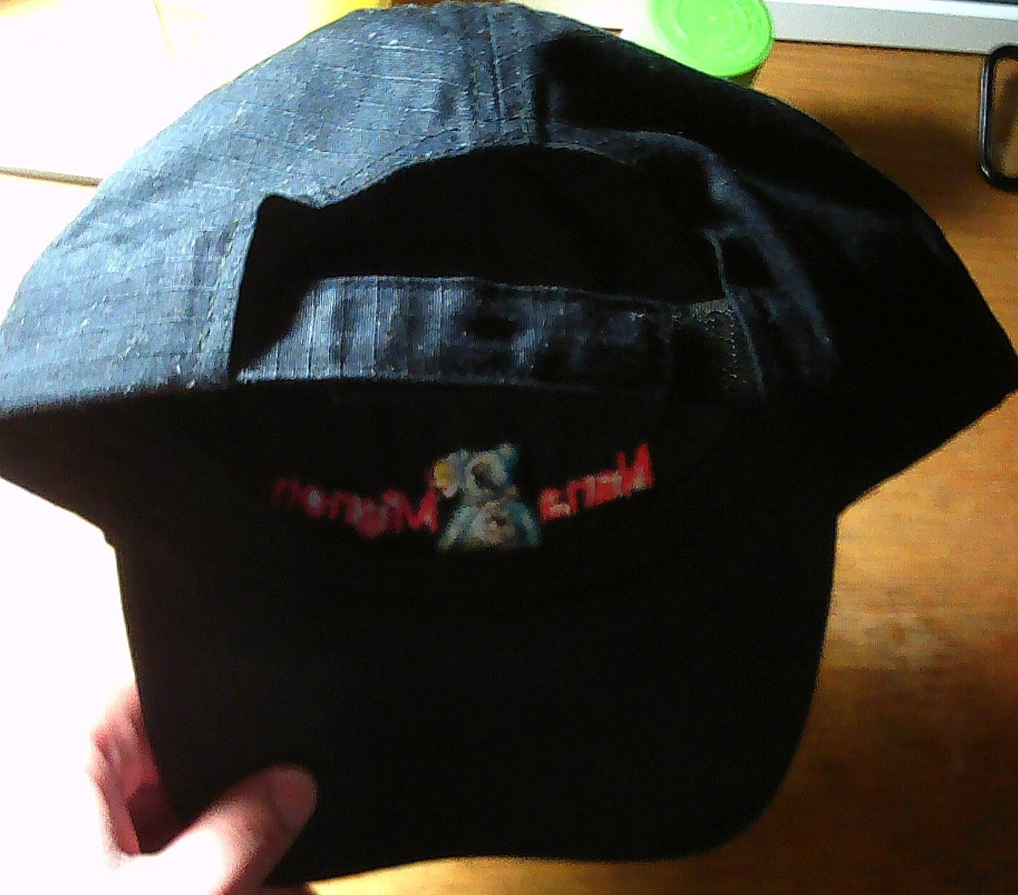 Artificial Intelligence Parasite/NaNa the Bear Mignon logo/6P Dad Hat/RIPSTOP/BLACK