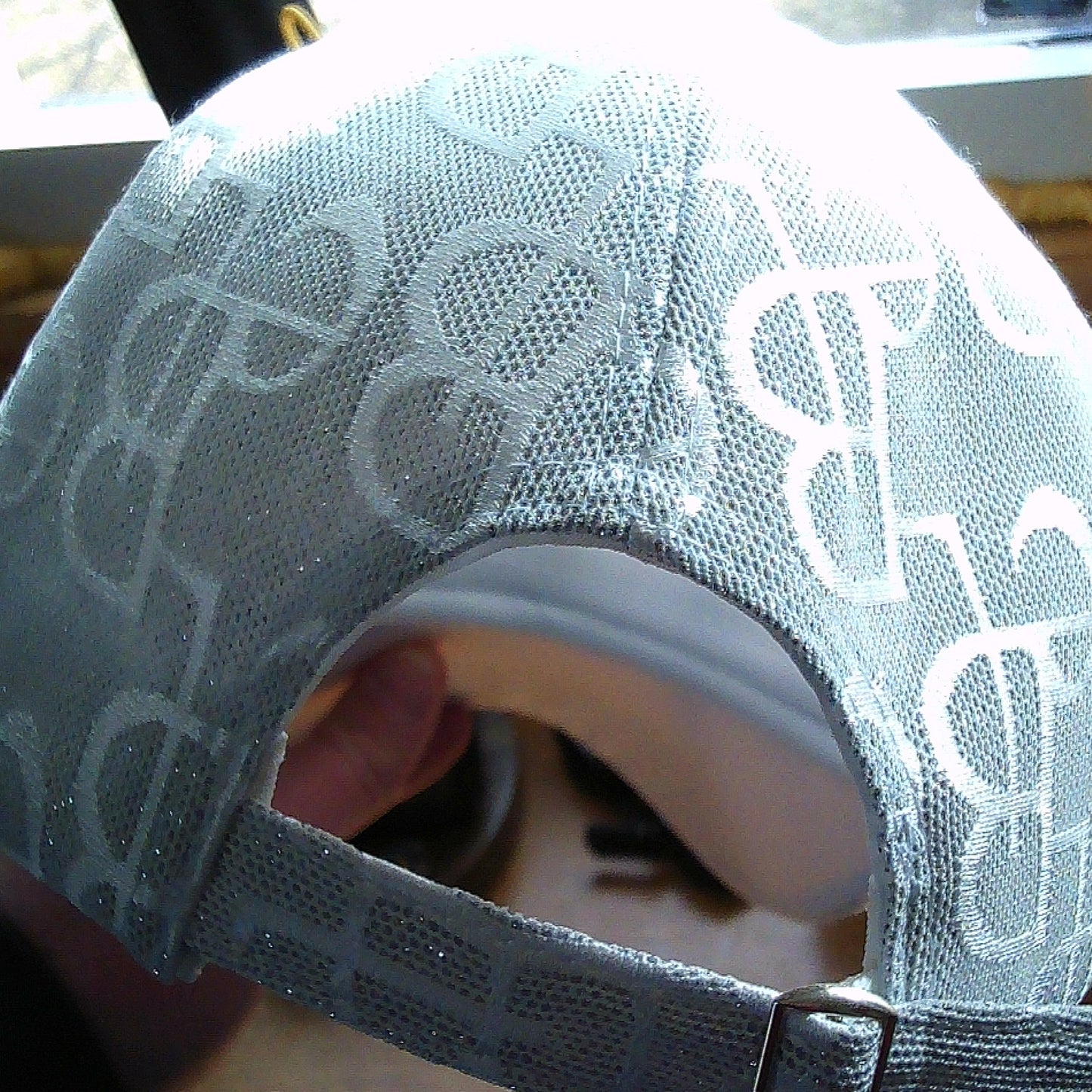 Yung Ritalin/ Monogramed 'B.E.'/Script Logo/Crystal Applique/6P Hat/ WHITE