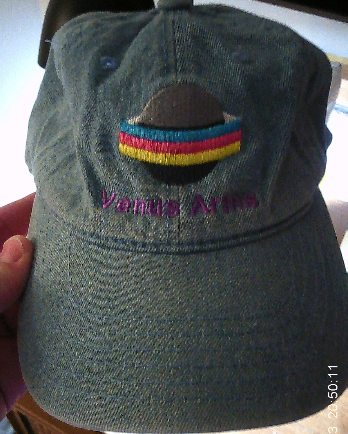 SHIRE VENUS ARMS/ CYANMAGENTAYELLOW printer ink logo/6P dad hat/LIGHT DENIM