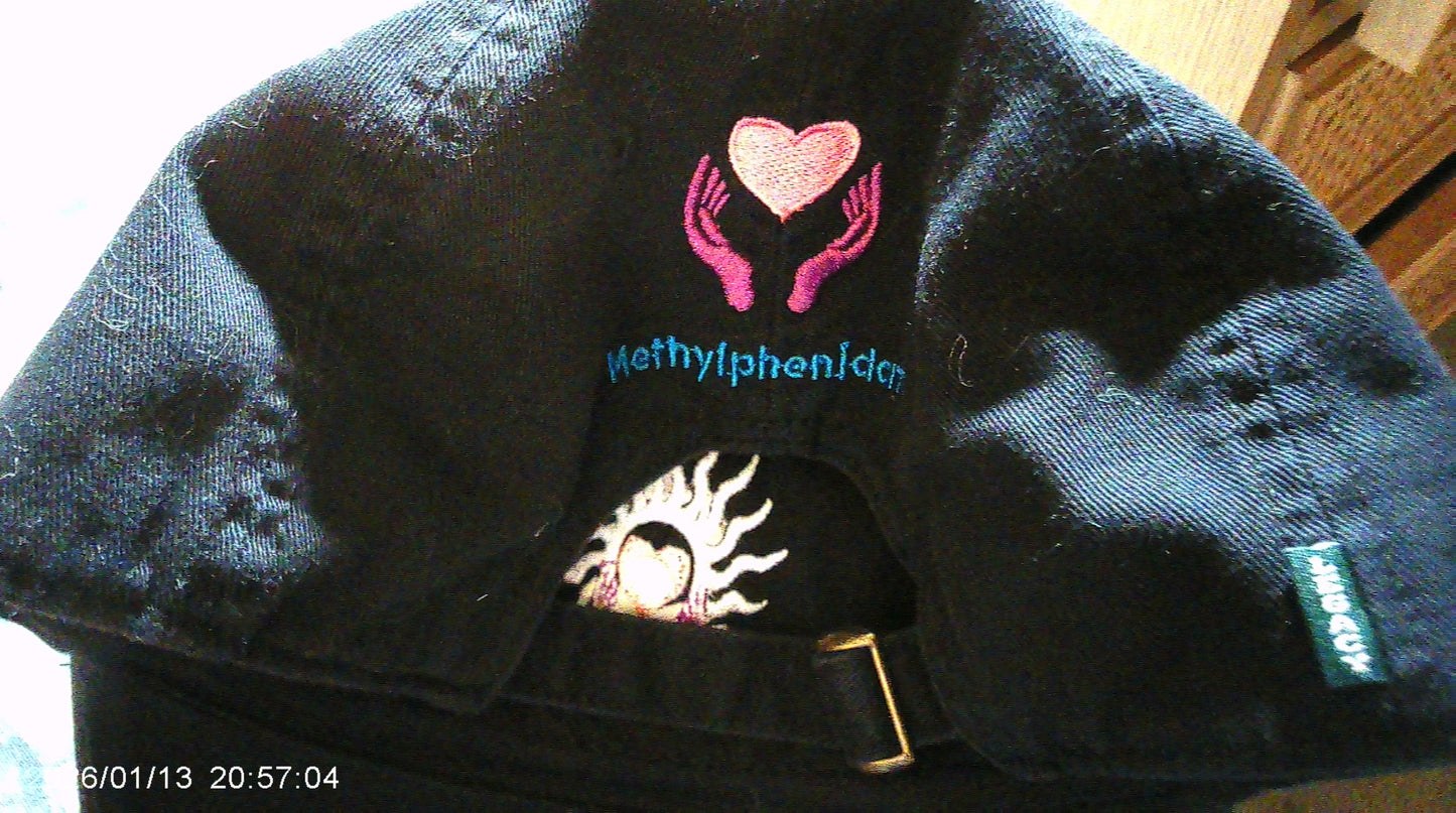Methylphenidate:::/Heart+Hands_Tribal Logo x2/6P Dad Hat/BLACK