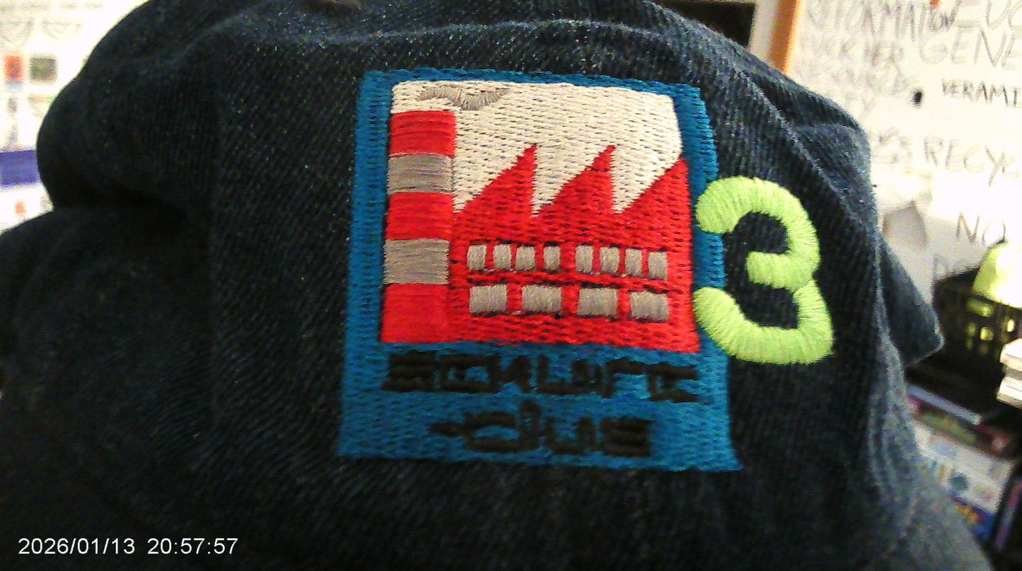 Seizure-Club/6P Dad Hat/Factory '3' Logo/DENIM