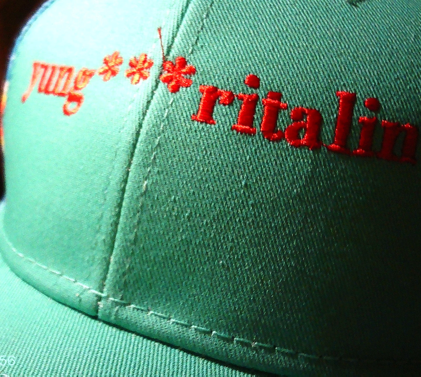 Yung Ritalin/ *** logo Native Pattern 6P Trucker hat/SNAP BACK/TEAL