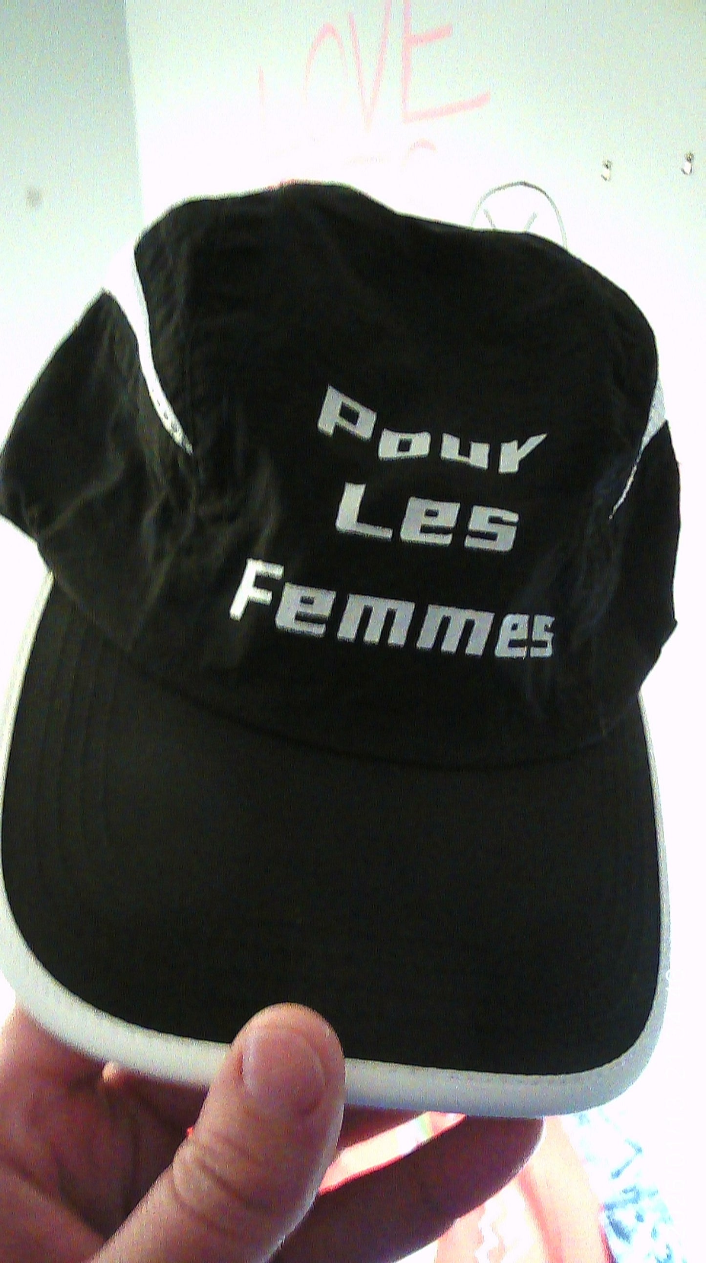 SPLF/ 5P Sport side-mesh Camp Hat/ Pour Les Femmes TEMU logo/ ELASTIC STRAP/ BLACK