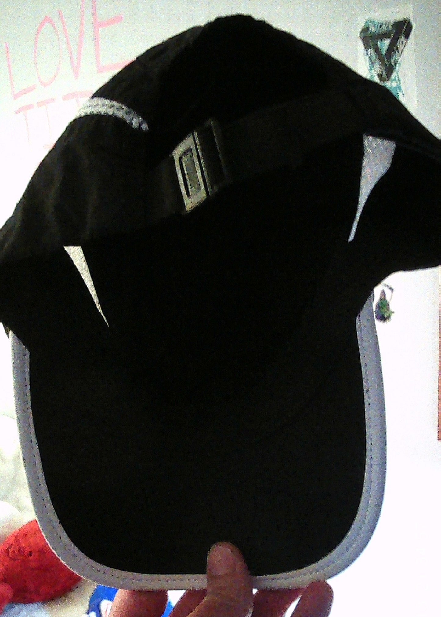 SPLF/ 5P Sport side-mesh Camp Hat/ Pour Les Femmes TEMU logo/ ELASTIC STRAP/ BLACK