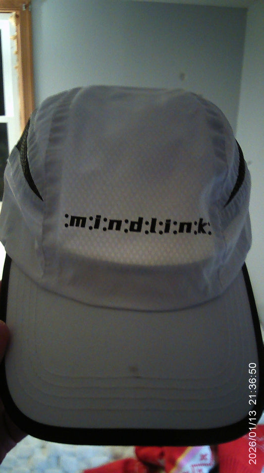 mindlink/sport mesh side camp hat/ curved bill/ 5panel/WHITE