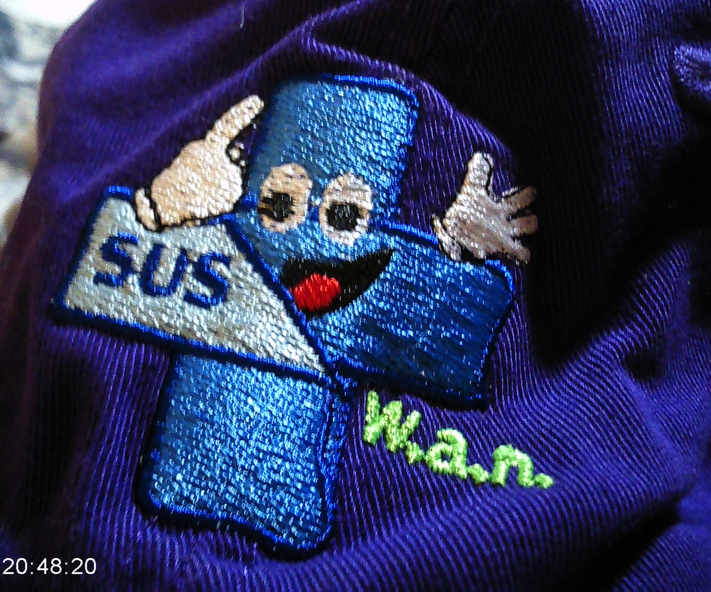 Wide Area Network/SUS-PERPFACE Mascot w.a.n. LOGO/6P DAD Hat/PURPLE