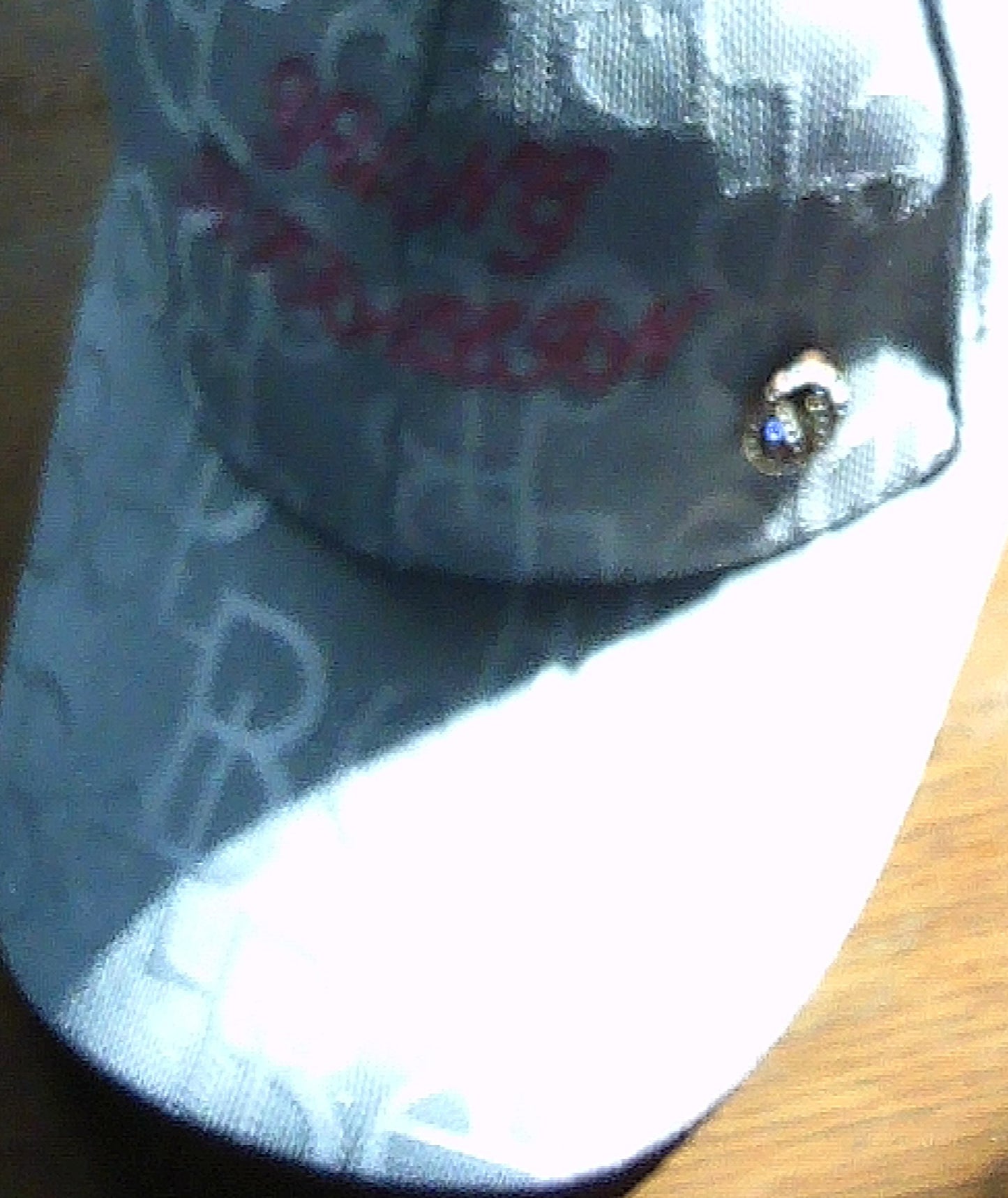 Yung Ritalin/ Monogramed 'B.E.'/Script Logo/Crystal Applique/6P Hat/ WHITE