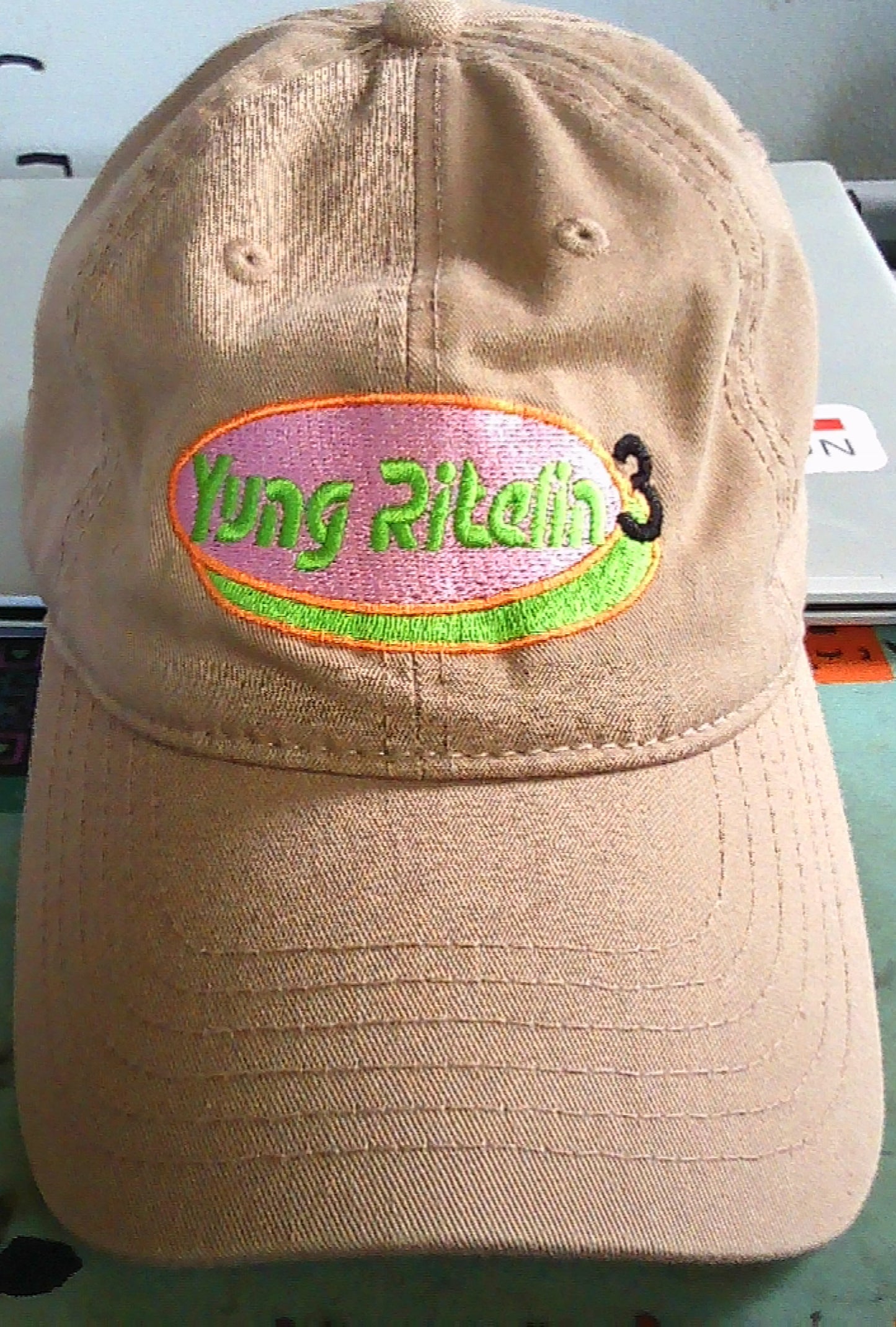 Yung Ritalin/University of Maine Augusta '3' Logo/6P-Dad Hat/TAN